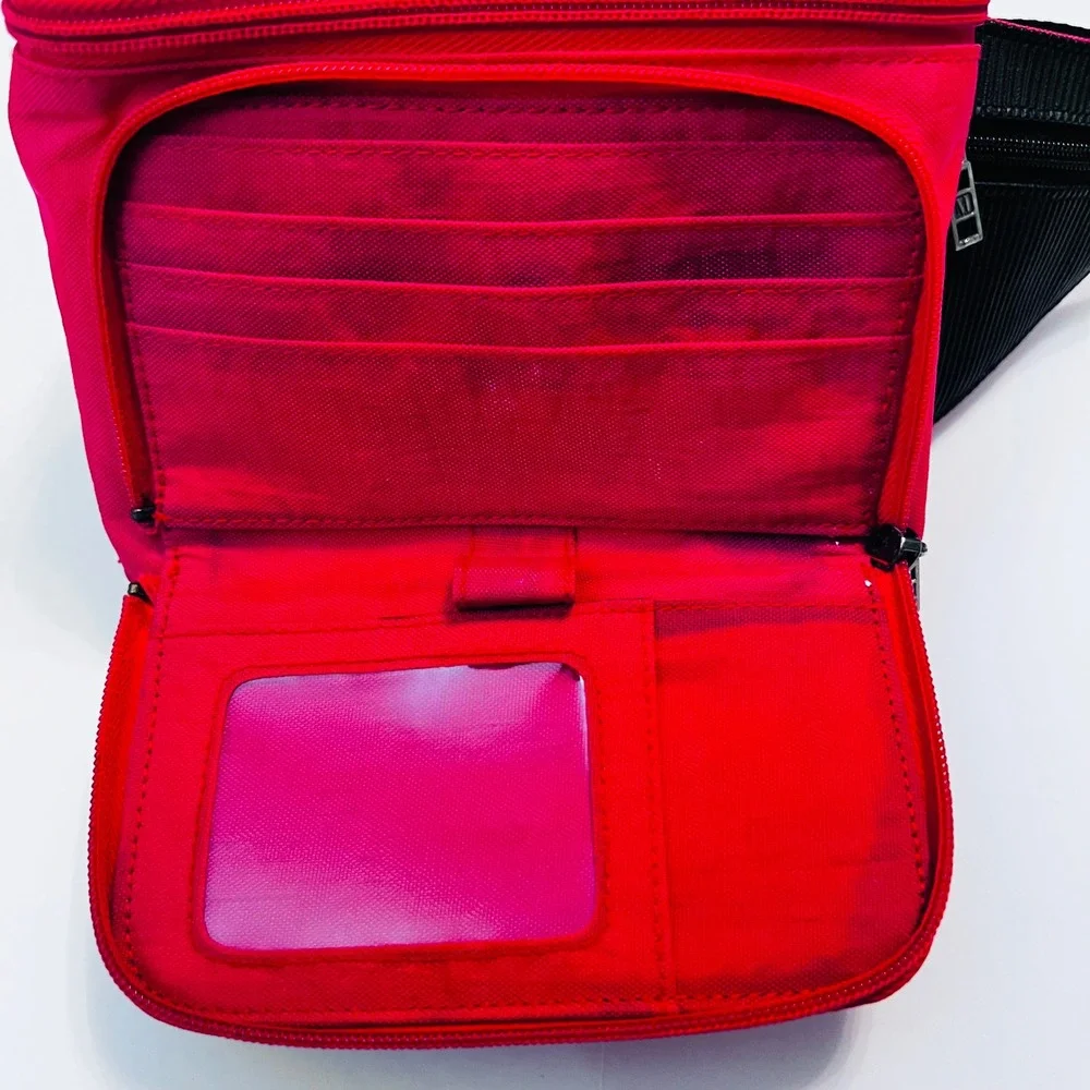 Vintage Mondo Red Fanny Pack Belt Bag Travel Hiking Festival Organizer - Picture 5 of 9